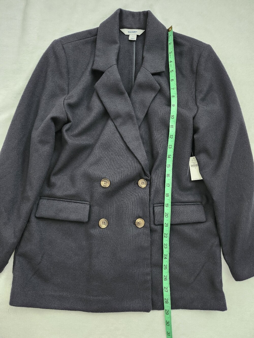 OLD NAVY Women's Navy Blue Double-Breasted Oversized Blazer Size Small NWT - Picture 9 of 12